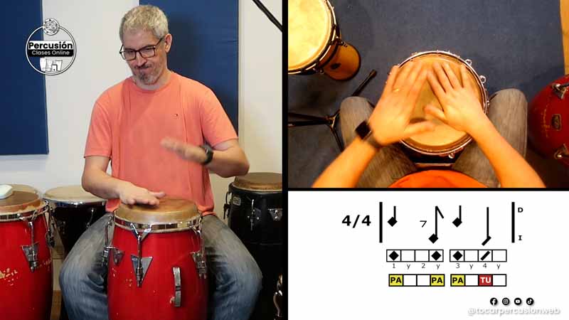 Easy rhythms for congas and djembe