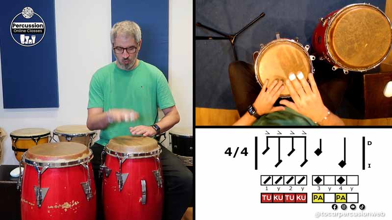 Easy rhythm to play on congas
