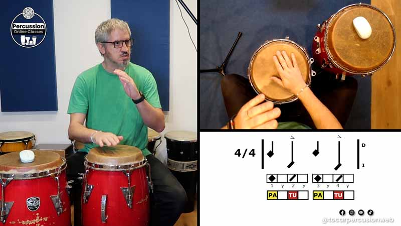 Simple and easy rhythm to play on the congas
